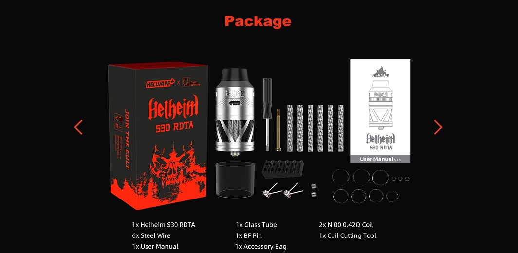 Hellvape Helheim S30 30mm RDTA Hellvape Helheim S30 RDTA $34.99