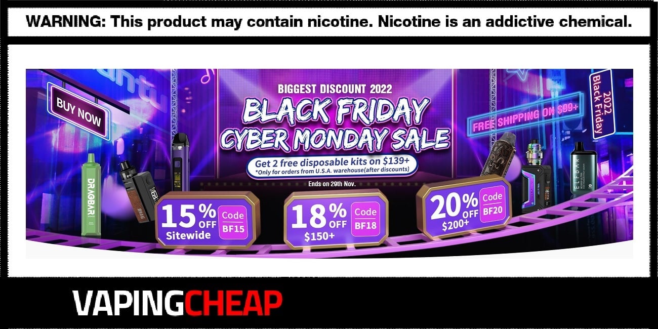 VapeSourcing Black Friday Sale 2022 Best Black Friday Vape Deals 2022!