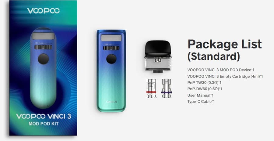 VooPoo Vinci 3 Pod Kit VooPoo Vinci 3 Pod System Kit $19.99 (USA)
