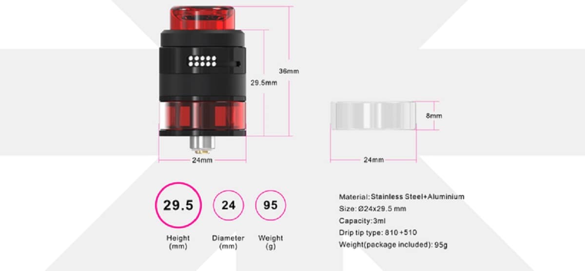 Dman Vape Nitrous 24mm RDTA Damn Vape Nitrous RDTA $35.99 (USA)