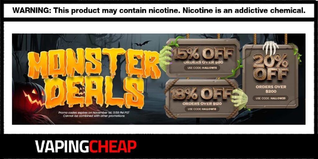 Eight Vape Halloween Sale 2023 EightVape Halloween Sale! Up to 20% off Orders