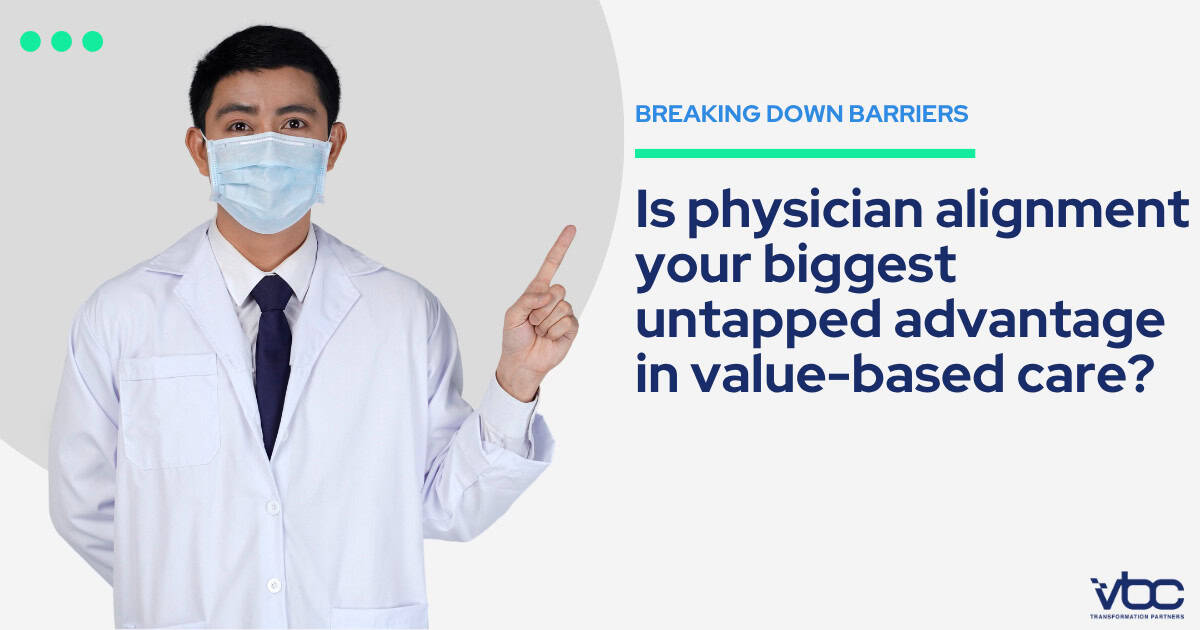 Physician alignment leader guiding a clinical team toward shared value-based care goals