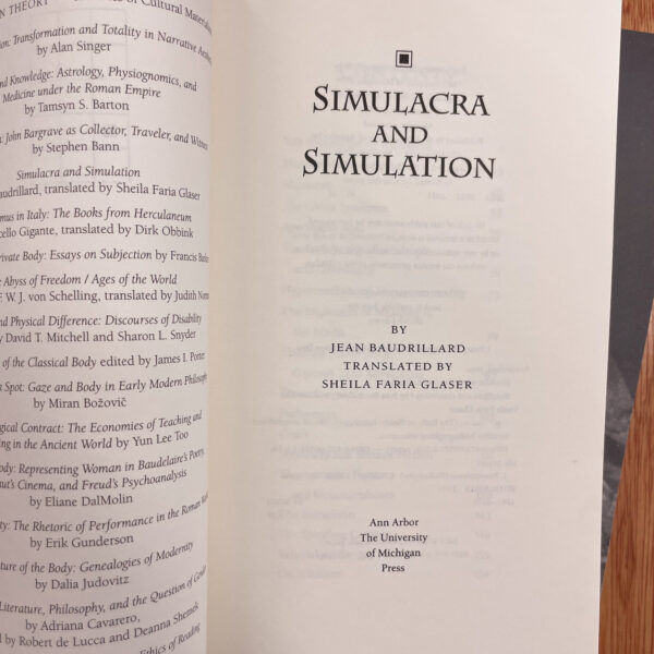 Simulacra and Simulation by Jean Baudrillard - Image 3