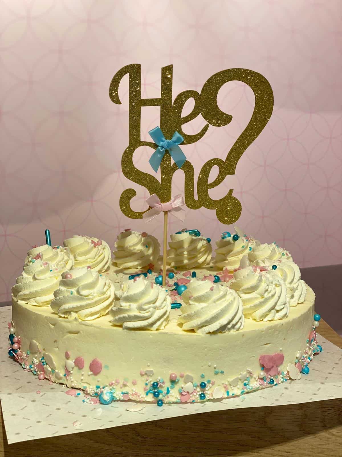 taart genderreveal