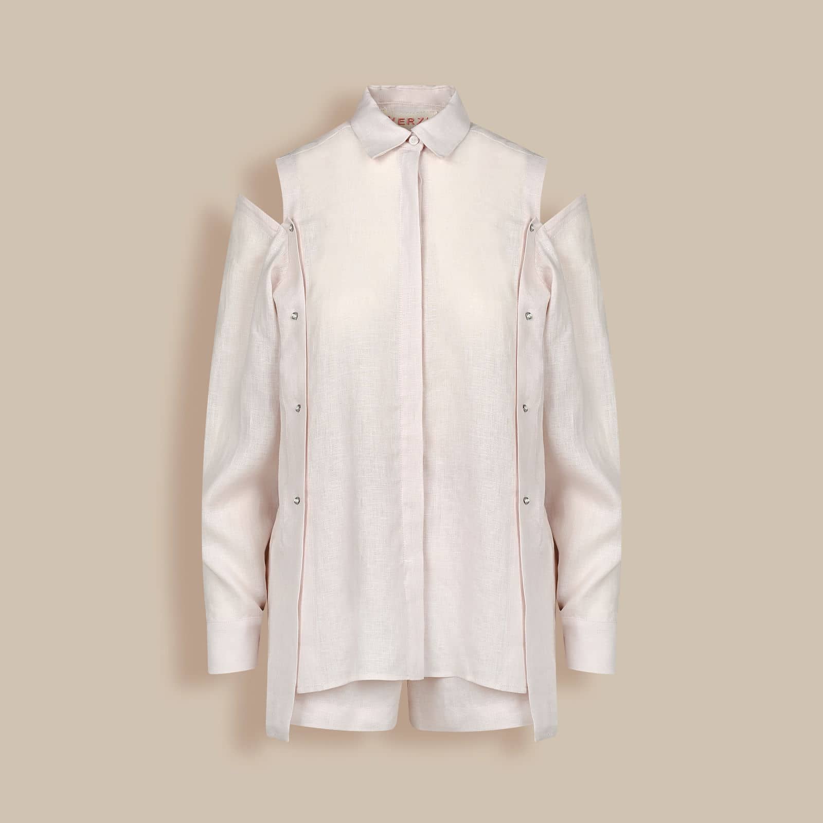 MONK SET IN LINEN - Baby Pink