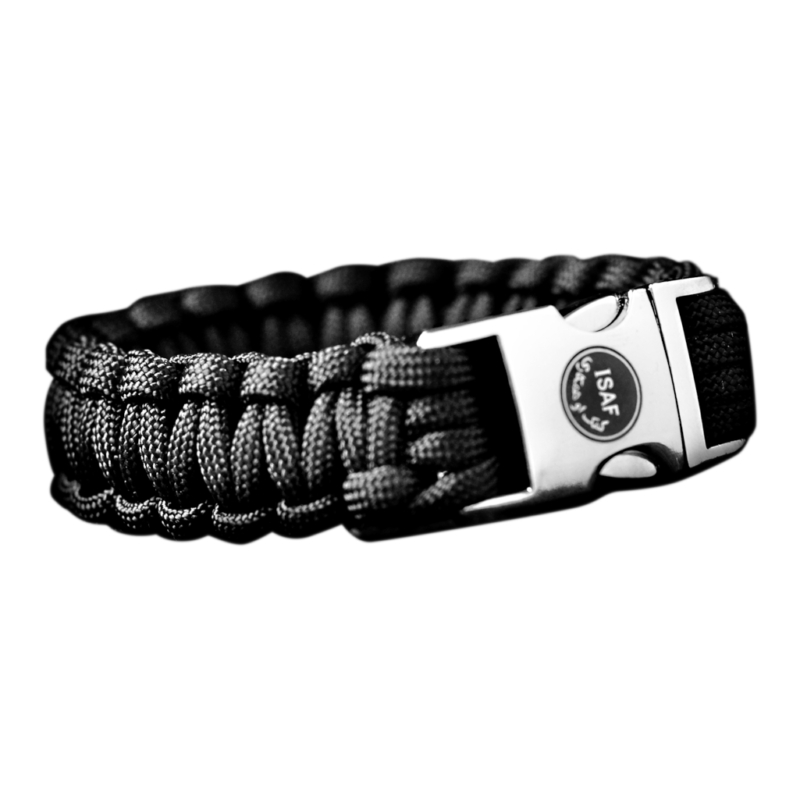 Armband paracord ISAF zwart