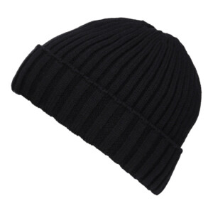 Beanie Muts Heavy Knit zwart