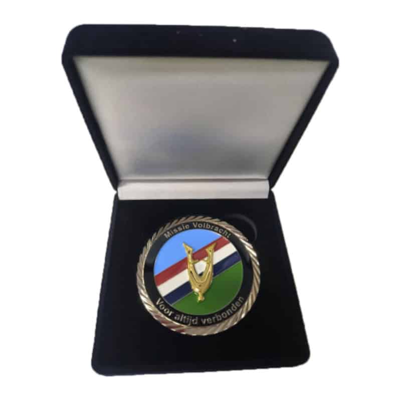Challenge Coin Veteranenvlag in verpakkingsdoos