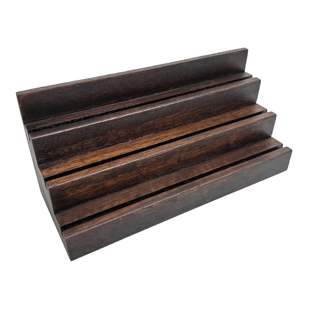 Coin display drietraps donkerbruin