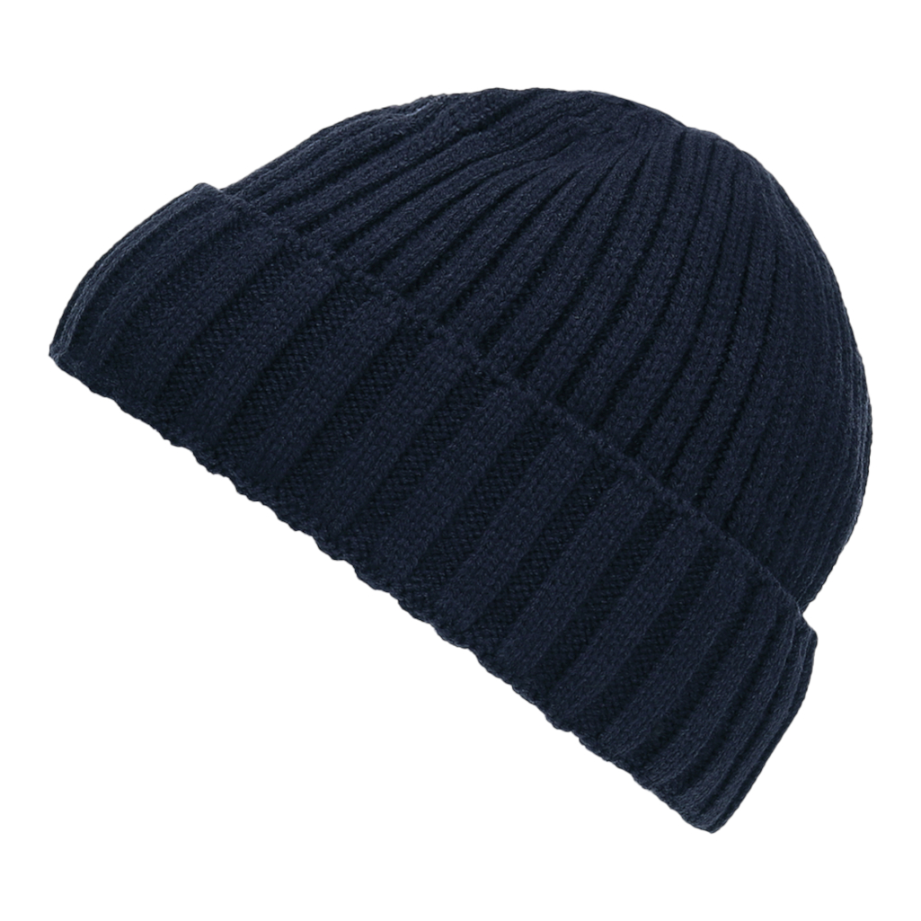 Beanie Muts Heavy Knit blauw