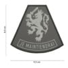 Patch 3D PVC Je Maintiendrai grijs afmeting
