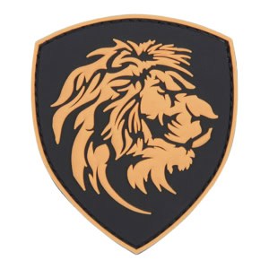 Patch 3D PVC Nederlandse Leeuw oranje