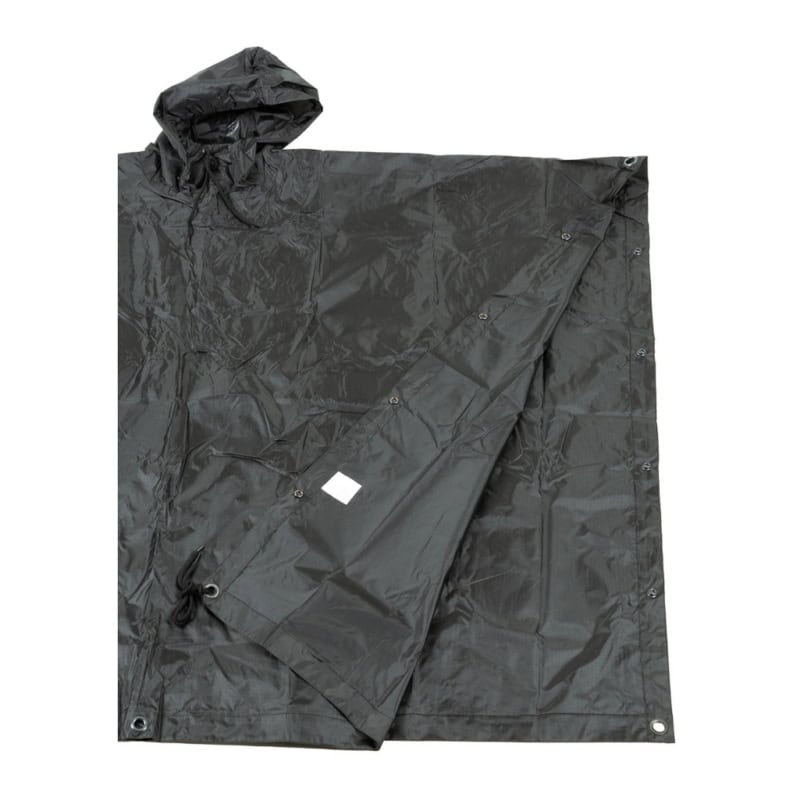 Poncho Rip Stop Black detail