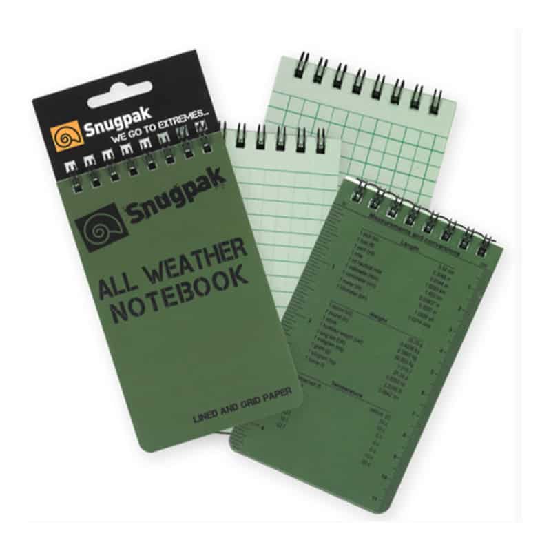 Snugpak all-weather notebook details