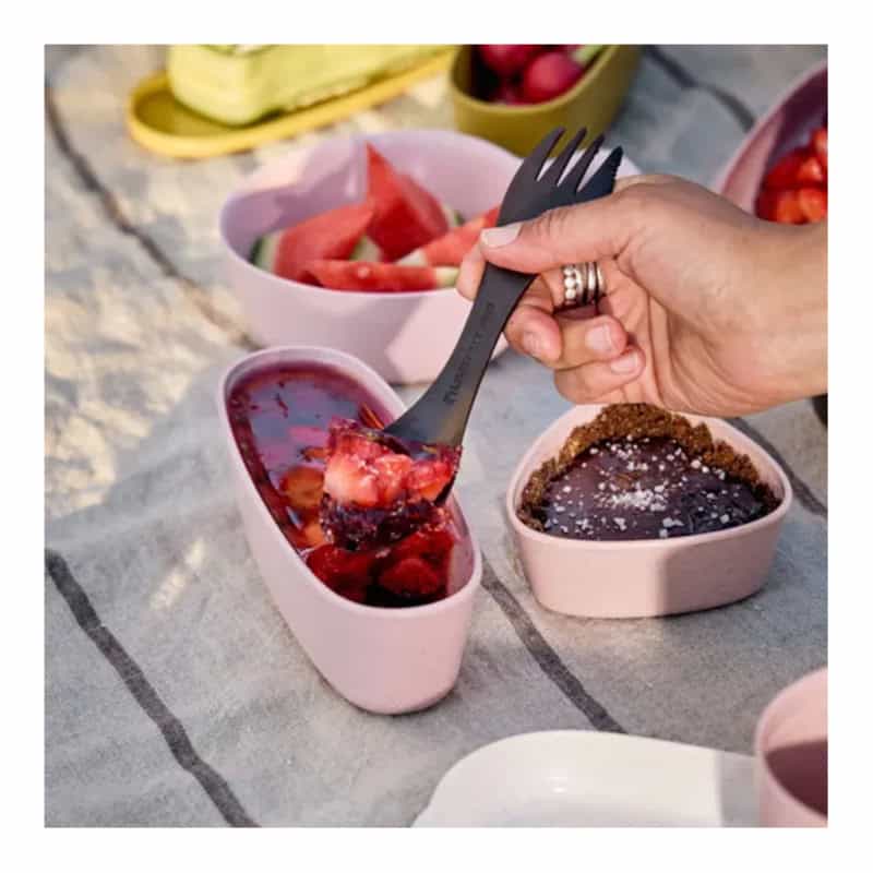 Spork Slaty in gebruik