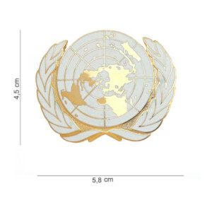 Baret Embleem Verenigde Naties detail