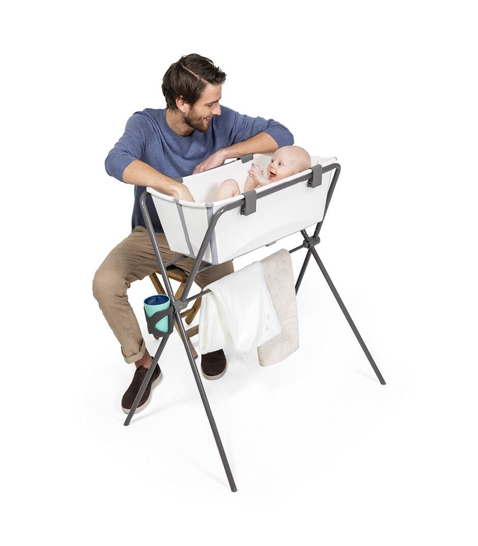 Zestaw Stokke Flexi Bath – składana wanienka, wkładka dla noworodków i stojak - obrazek 16