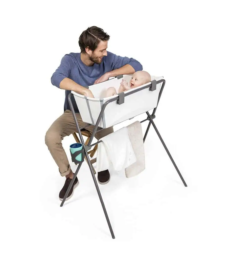 Zestaw Stokke Flexi Bath – składana wanienka, wkładka dla noworodków i stojak - obrazek 16