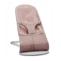 BabyBjorn Bouncer Bliss Mesh Light Grey Frame Dusty Pink - Zgaszony Róż