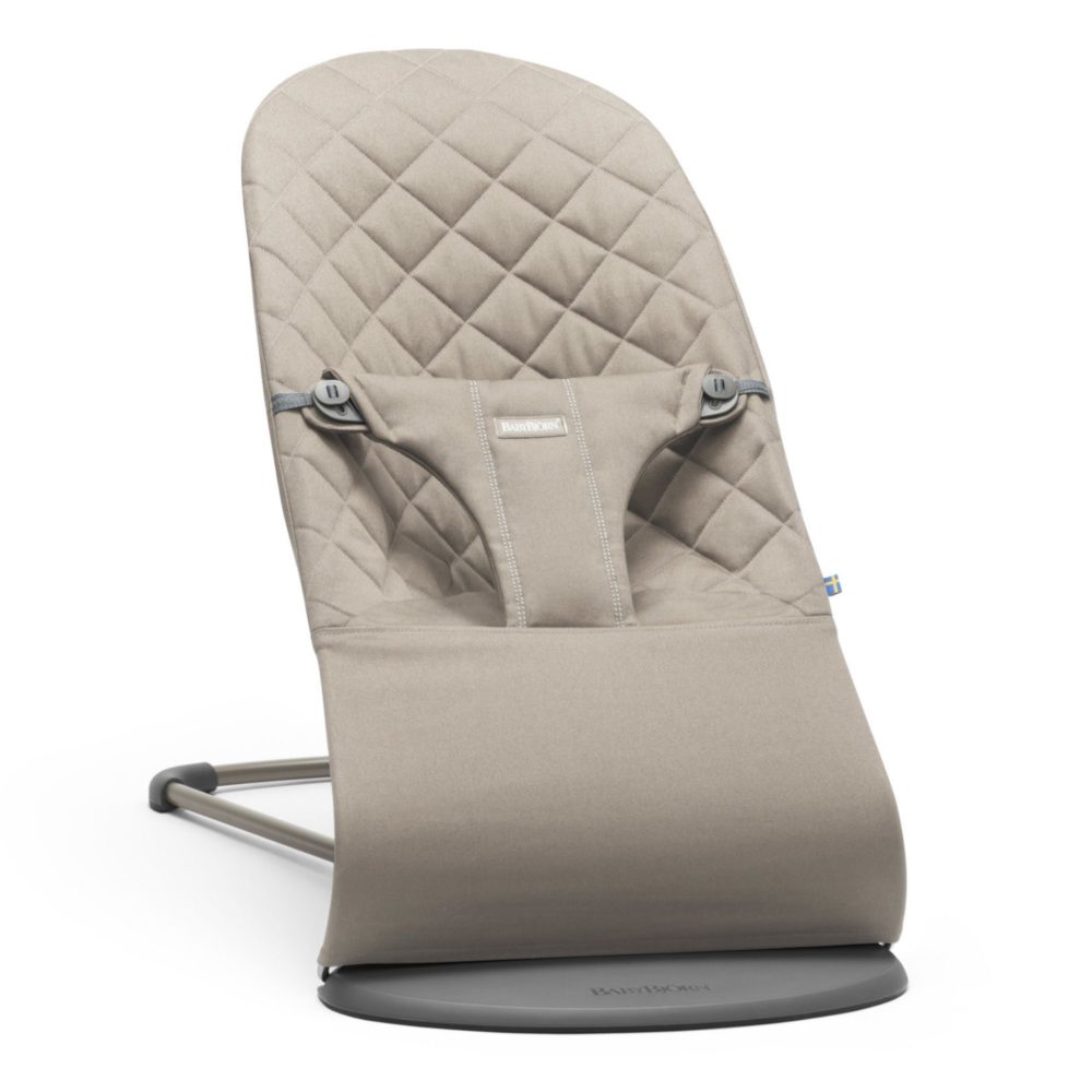 Babybjorn Bliss Woven Classic Quilt Dark Grey Frame Black Sand Grey - Piaskowy Szary