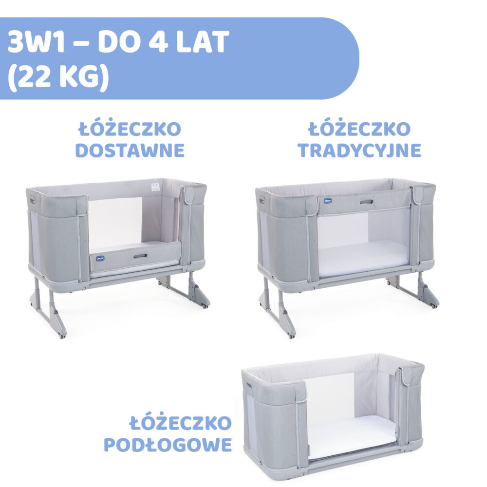 Chicco Next2Me Forever – łóżeczko dziecięce 3w1 z funkcją dostawki - obrazek 12