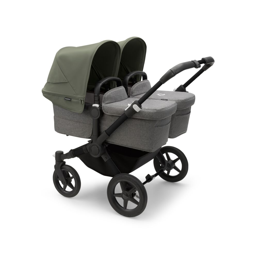 Bugaboo Donkey 5 Twin Black Forest Green Grey Melange
