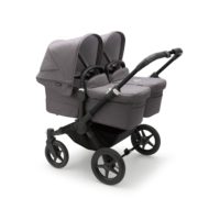 Bugaboo Donkey 5 Twin Black Grey Melange Grey Melange