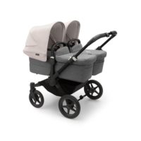 Bugaboo Donkey 5 Twin Black Misty White Grey Melange