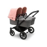 Bugaboo Donkey 5 Twin Black Morning Pink Grey Melange