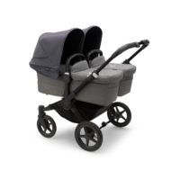 Bugaboo Donkey 5 Twin Black Stormy Blue Grey Melange