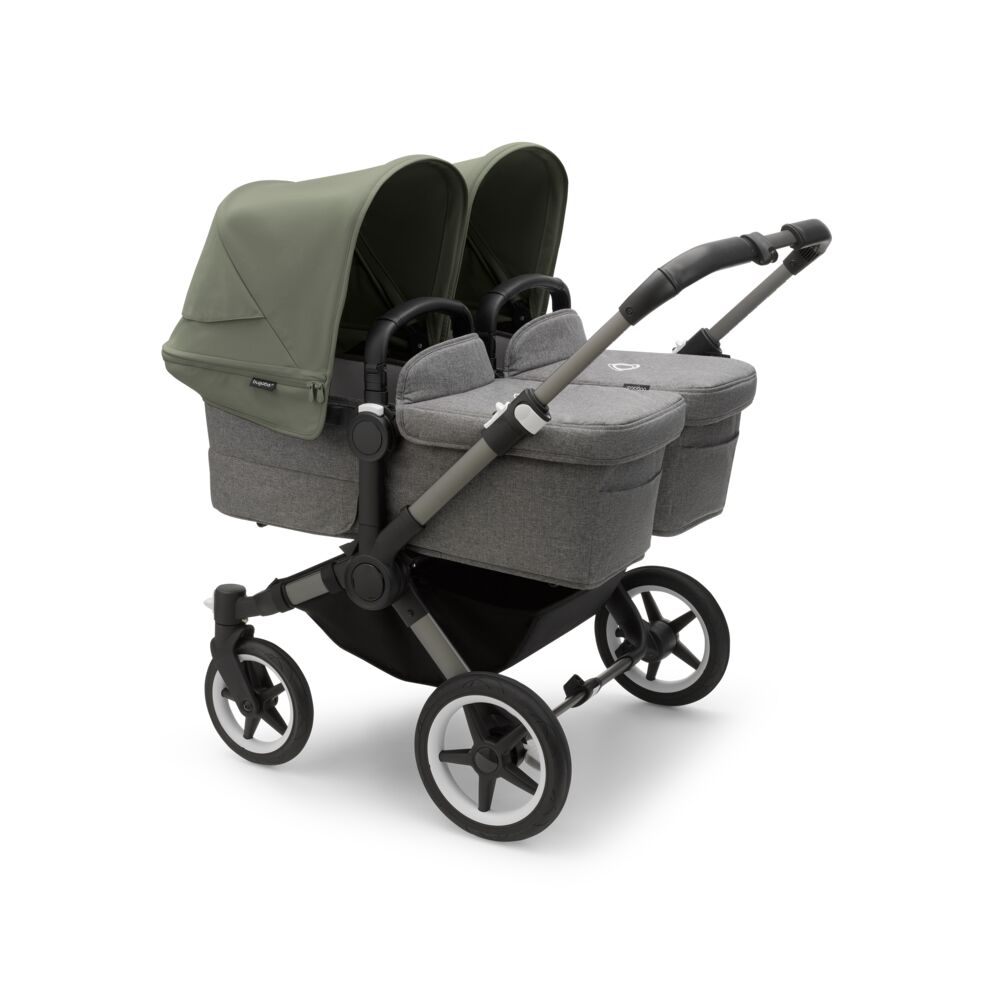 Bugaboo Donkey 5 Twin Graphite Forest Green Grey Melange