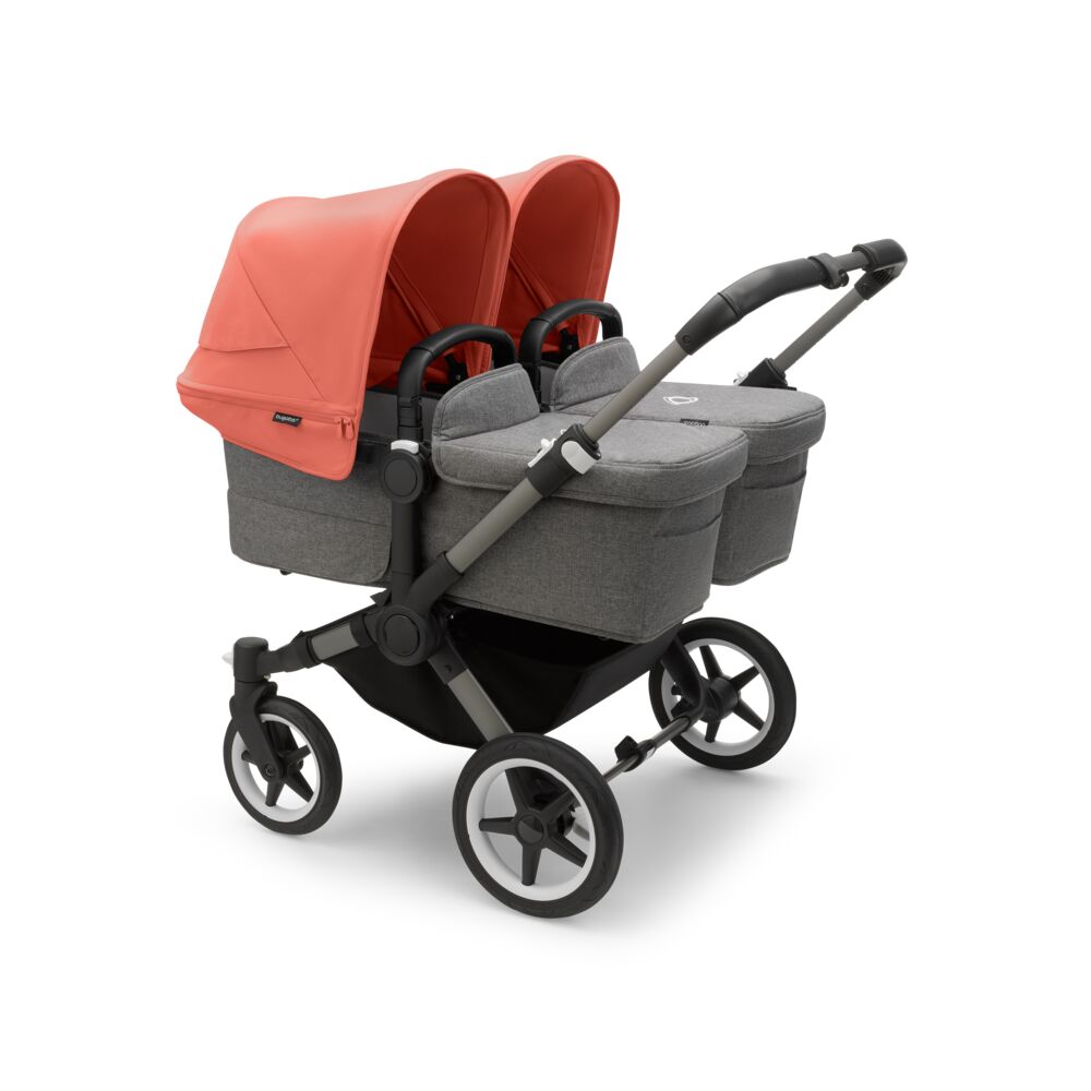 Bugaboo Donkey 5 Twin Graphite Sunrise Red Grey Melange