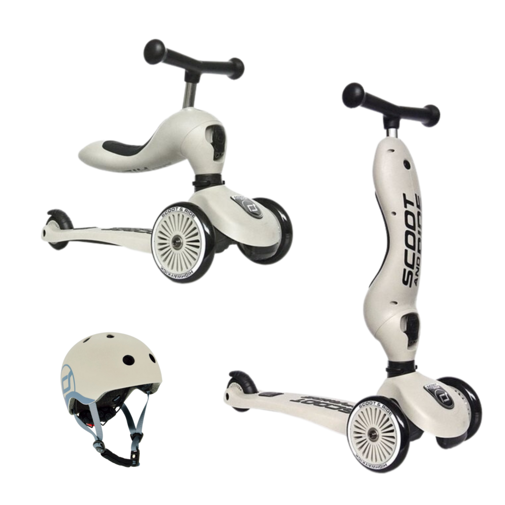 Scoot and Ride Highwaykick 1 Ash z kaskiem XXS-S
