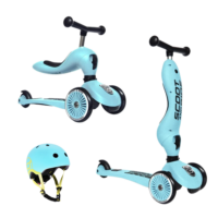 Scoot and Ride Highwaykick 1 Blueberry z kaskiem XXS-S