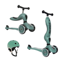 Scoot and Ride Highwaykick 1 Forest z kaskiem XXS-S