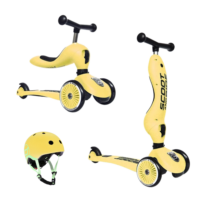 Scoot and Ride Highwaykick 1 Lemon z kaskiem XXS-S