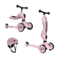 Scoot and Ride Highwaykick 1 Rose z kaskiem XXS-S