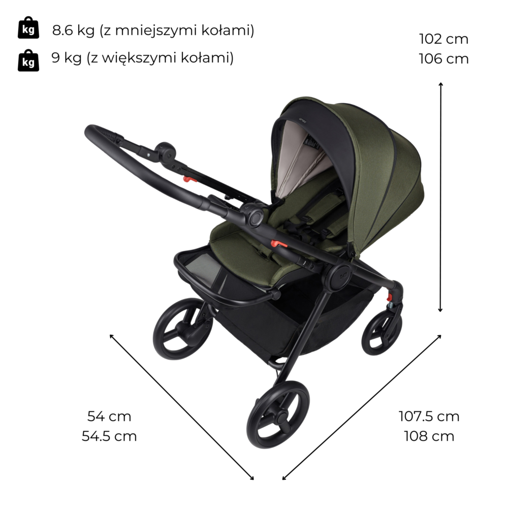 Anex IQ – wózek wielofunkcyjny 3w1 + fotelik Cybex Cloud T - obrazek 25