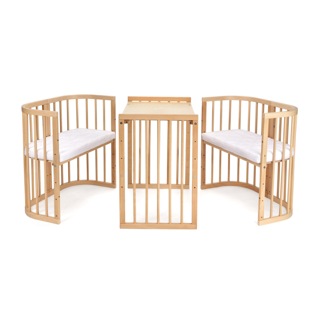 Waldin Łóżeczko Owalne 7w1 - zestaw z pełnym wyposażeniem - obrazek 3