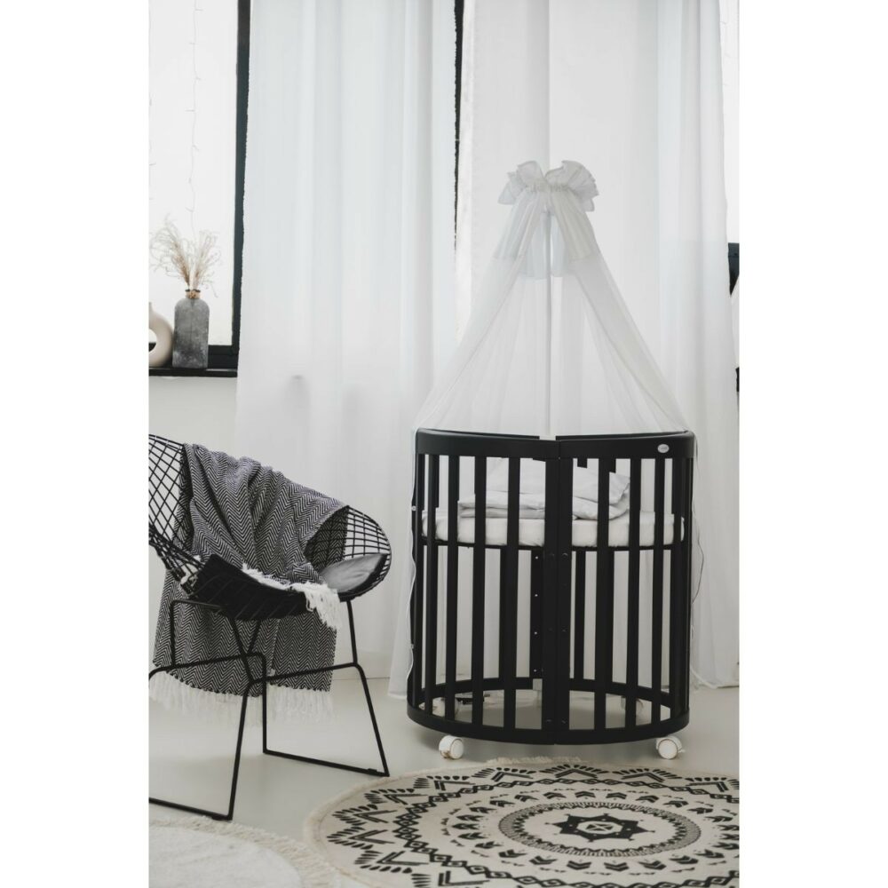 Waldin Łóżeczko Owalne 7w1 - zestaw z pełnym wyposażeniem - obrazek 7