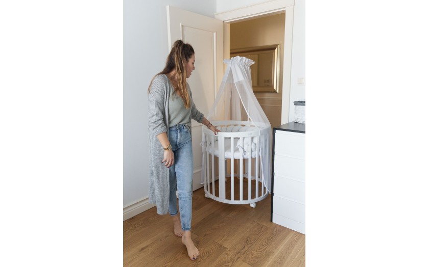 Waldin Łóżeczko Owalne 7w1 - zestaw z pełnym wyposażeniem - obrazek 14