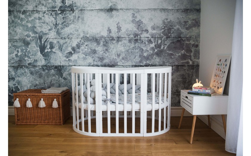 Waldin Łóżeczko Owalne 7w1 - zestaw z pełnym wyposażeniem - obrazek 15