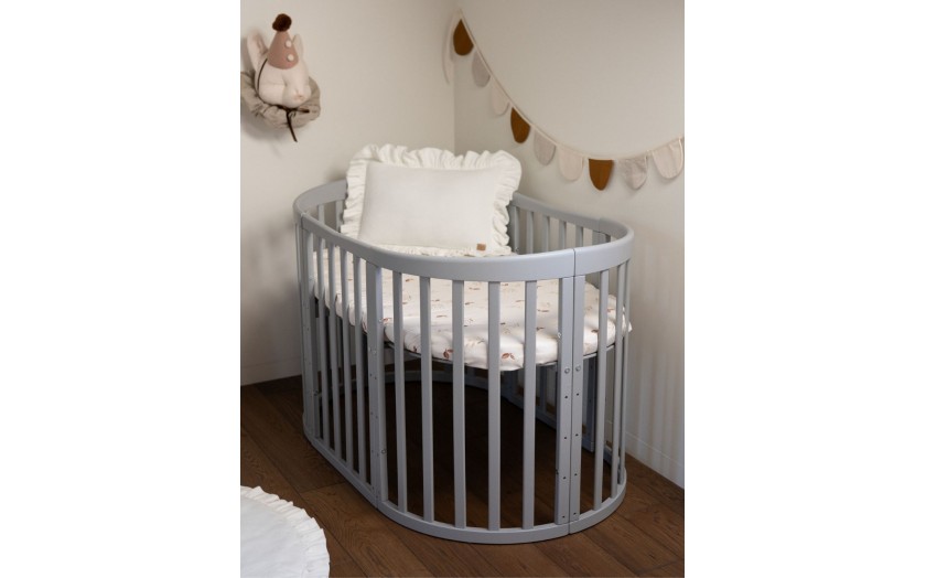 Waldin Łóżeczko Owalne 7w1 - zestaw z pełnym wyposażeniem - obrazek 9