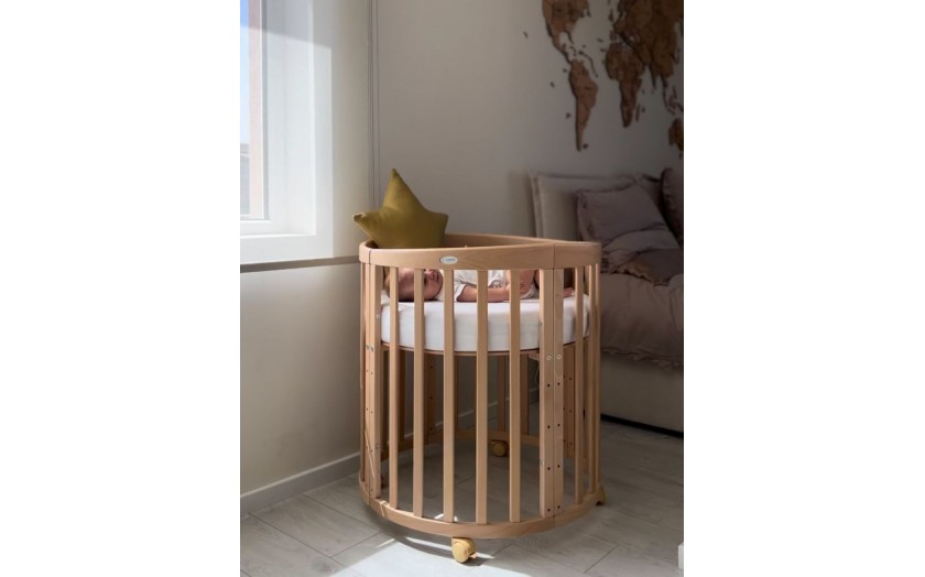 Waldin Łóżeczko Owalne 7w1 - zestaw z pełnym wyposażeniem - obrazek 10