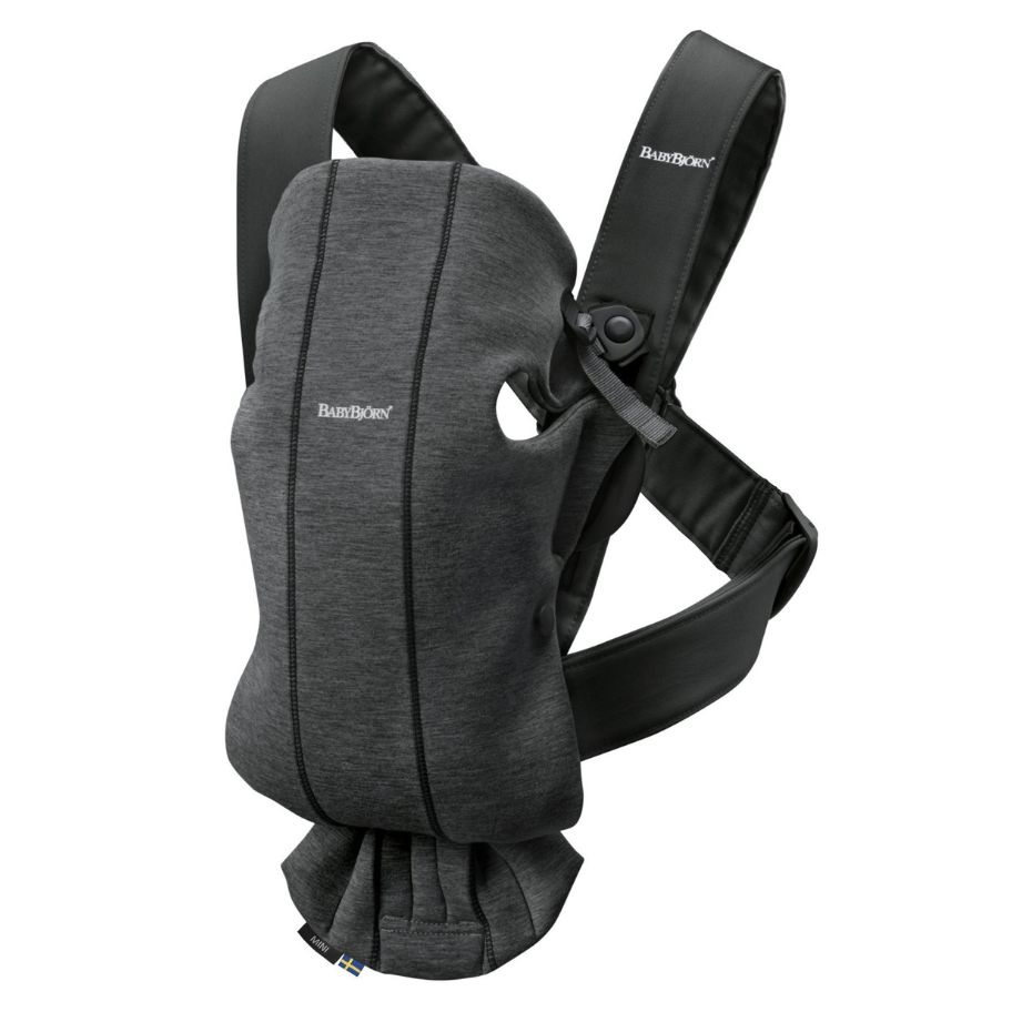 Babybjorn Mini 3D Jersey Szaroczarny