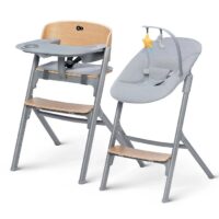 Kinderkraft LIVY 4w1 Drewniany-szary