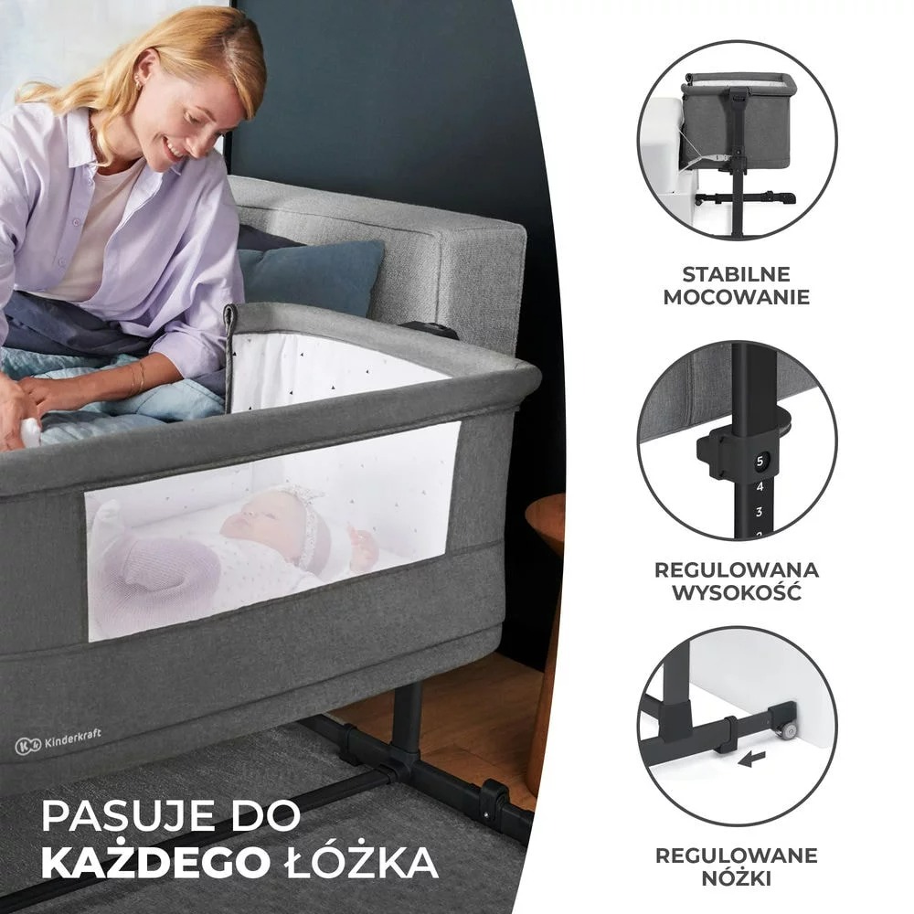 Kinderkraft Neste Grow – łóżeczko dostawne - obrazek 8