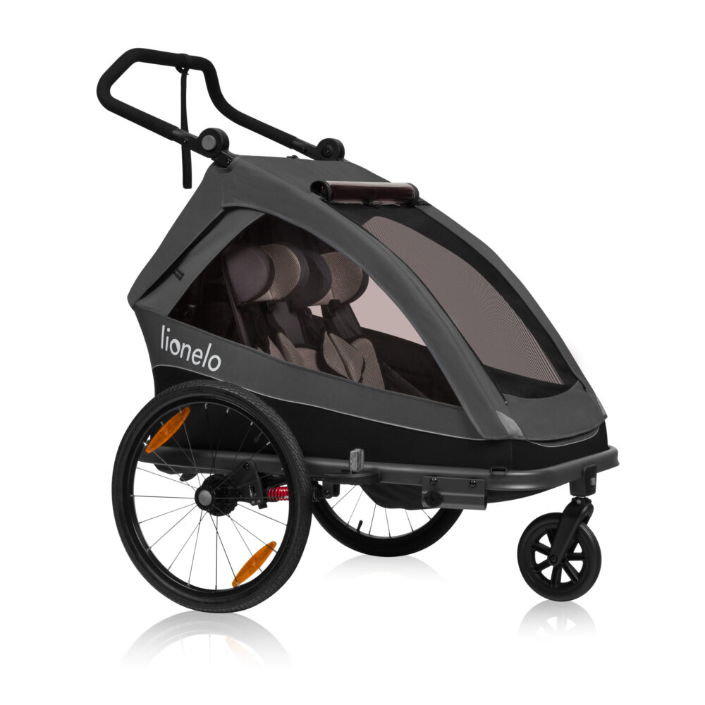 Lionelo Cama – dwuosobowa przyczepka rowerowa dla dzieci Po Zwrocie - obrazek 4