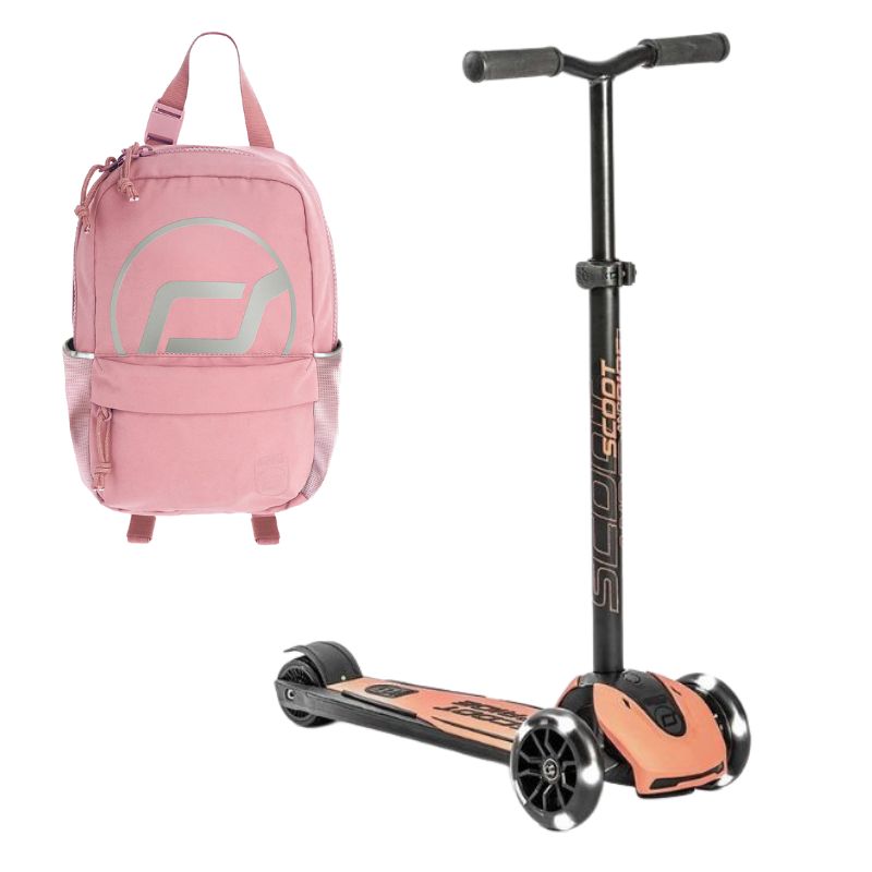 Scoot and Ride Highwaykick 5 – zestaw: hulajnoga z kołami LED i plecak