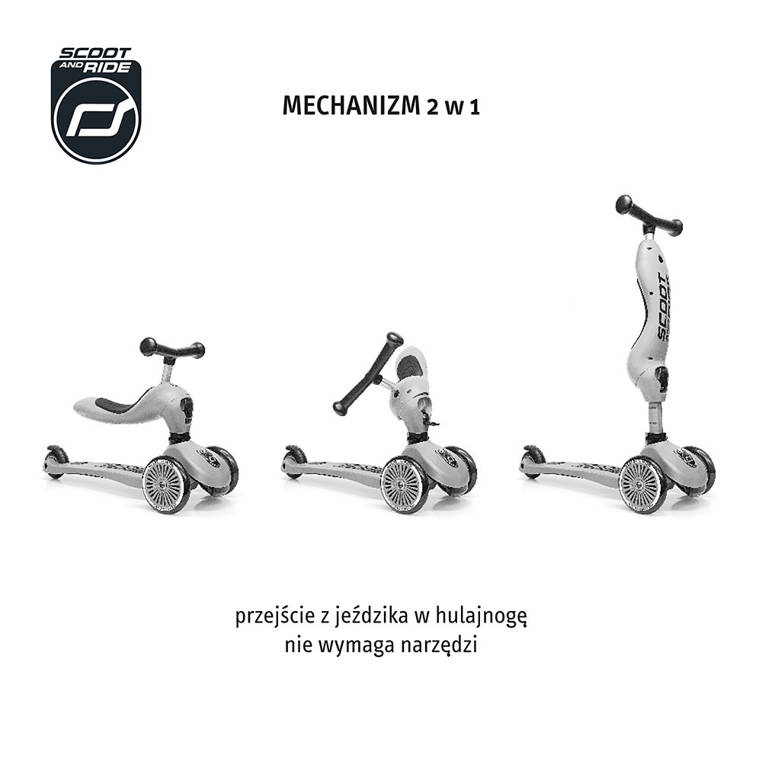 Scoot and Ride Highwaykick 1 Lifestyle – hulajnoga 2w1 z zamykanym schowkiem - obrazek 9